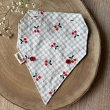 Bandana chien dos vichy cerises