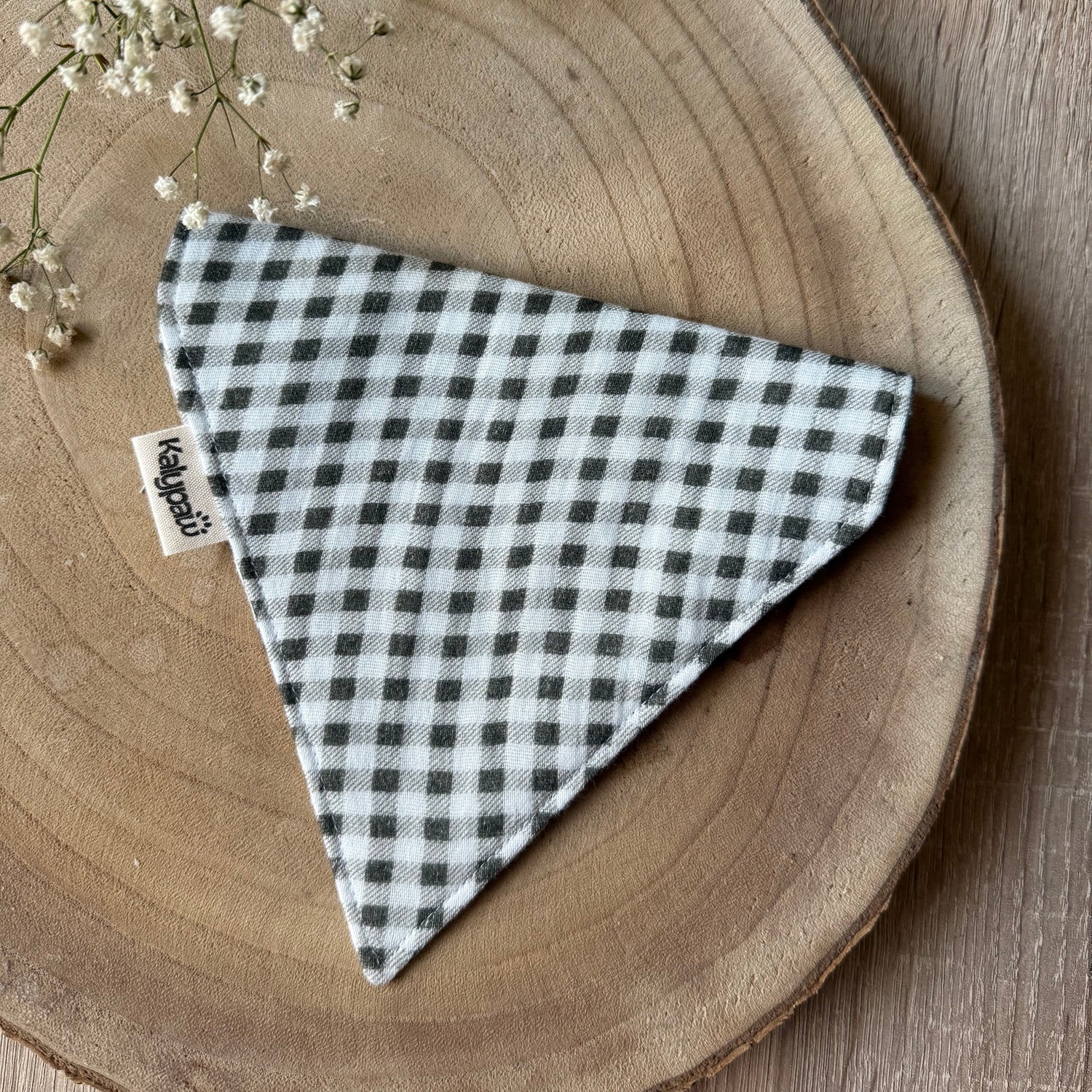 Bandana chien vichy vert