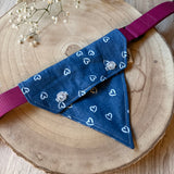Boutonnière bandana chien jean
