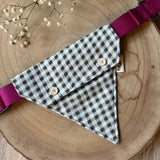 Boutonnière bandana vert vichy