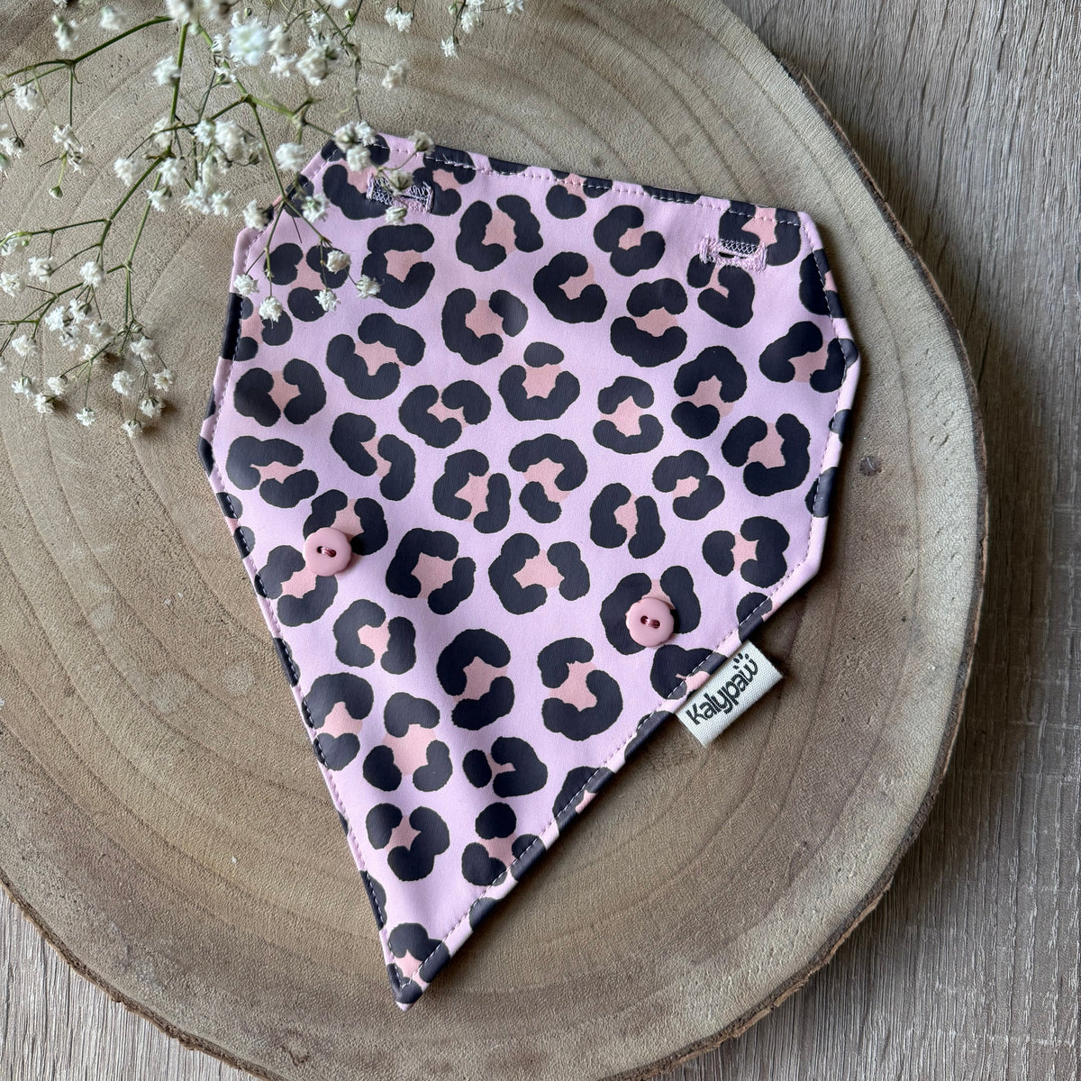 Bandana Léopard Rose